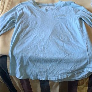 Light blue Hollister long sleeve& white top